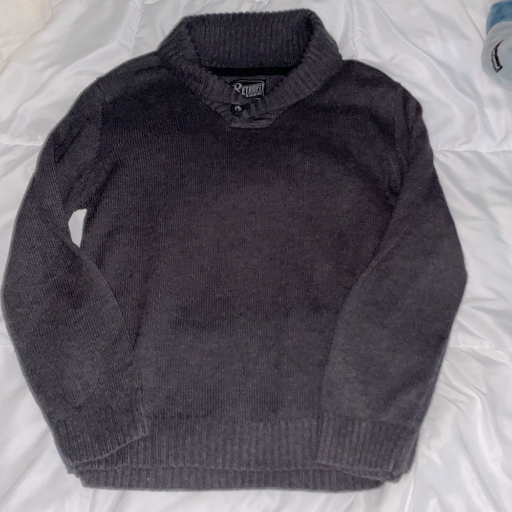 Retrofit size M dark gray knit sweater